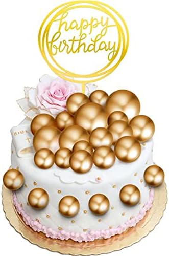 110 Парчиња Златни Топчиња Торта Топпер Топчиња Од Пена Мини Балони Топпери За Торта Топпер Во Облик На Топка Топпер За Роденденска