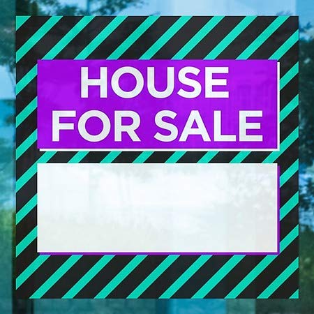 CGSignLab | Куќа За Продажба-Модерен Блок Прицврстување На Прозорецот | 8x8