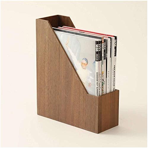 Јапонски ретро дрвен креативен магазин А4 Разно за складирање на кутии за складирање на книги, природна дрвена решетка за складирање