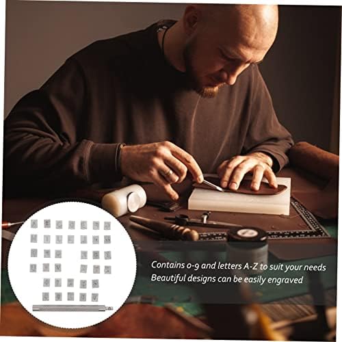 Favomoto 4 поставува кожен печатење калап за азбука матрици за дупчење алатка за кожа, кожен комплет, кожен занаетчиски алатка за печатење
