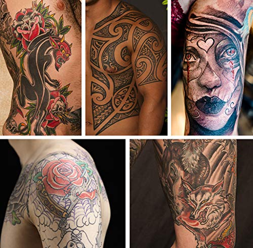 Комплет За тетоважа со автор - 147 парчиња Комплетен Комплет За Машини За Тетовирање Вклучувајќи Митралез За Тетовирање 7 Боја Тетоважа Мастило