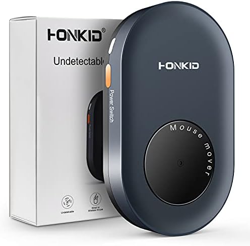 Honkid Неоткрибилен глушец со глувче со вклучен/исклучен прекинувач и USB-порта без погон, симулирајте го физичкото автоматско движење
