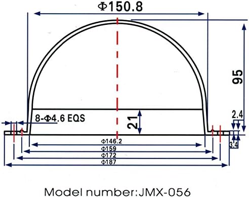 JMX акрилик/компјутер CCTV замена затемнети куќи за куќиште на куполата на камерата