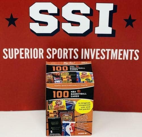 Супериорни спортски инвестиции ДОО 100 НБА кошаркарски картички во оригинална кутија Blaster - непотпишани кошаркарски картички