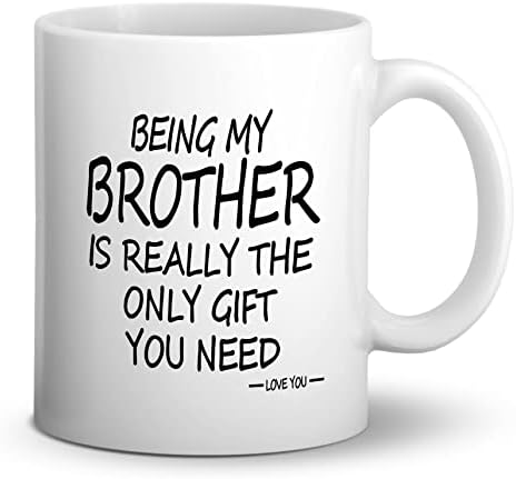 ДОТАИН Да Се Биде Мој Брат Е Навистина Единствениот Подарок Што Ви Треба Кригла За Кафе, Двострана Шолја За Керамичка Кригла Од 11 Унци За Млеко