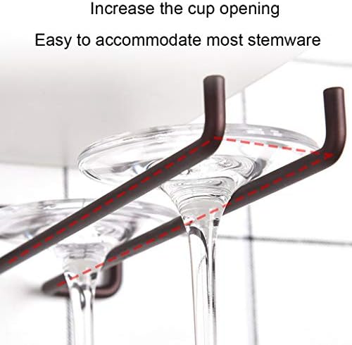Rack Miunv Stemware, под држач за стакло за вино во кабинет 2 реда, за кујнски бар за складирање на домашни барови кујнски бар