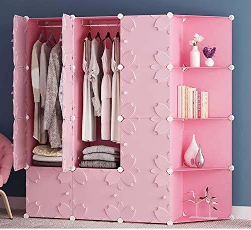 Преносен модуларен кабинет плакарот гардероба цветна шема за образложение Организатор за складирање на коцка за деца за деца деца -Врши