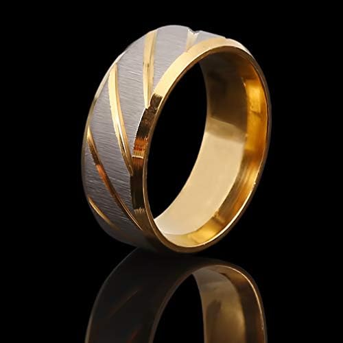 ОДЕРОЛ ЛИАНКСИЈАО - Титаниум стаил прстен од не'рѓосувачки челик Едноставен внатрешен лак со двојно заптивки со прстен од крст на крст, 8,