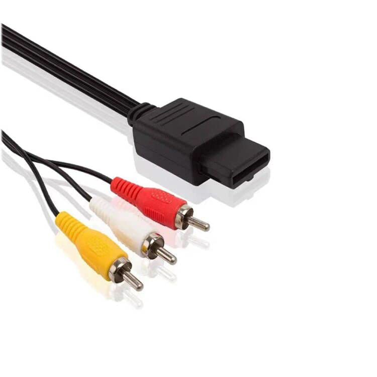 Адаптер за напојување со напојување со електрична енергија Ruitroliker со AV кабел RCA ТВ -кабел за SNES NES GENESION CONSOLE
