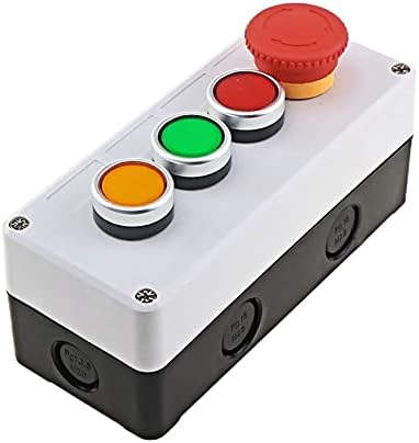 Контролна кутија PCGV со прекинувач на копчето за светло 24V/220V со копче за итни случаи, самото ресетирање на индустриски прекинувач водоотпорна