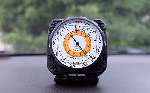 Sun Company Altilinq - Altimeter и барометар на таблата | Алтиметар за автомобил и камион | Чита надморска височина од 0 до 15.000 стапки