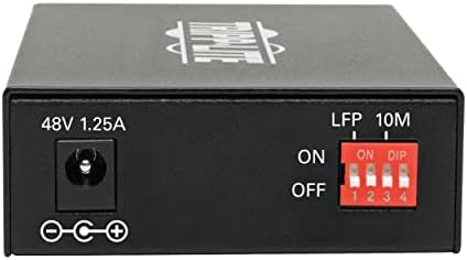 Tripp Lite Gigabit SFP Fiber Optic to Network Bopper RJ45 Ethernet со POE +, 10/100/1000 Mbps, Меѓународни кабли за напојување, ги проширува