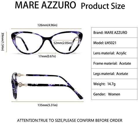 Маре Азуро Прогресивно компјутерско читање очила за читатели на мултифокуси 0 1.0 1.5 2.0 2.5 3.0 3.5 4.0