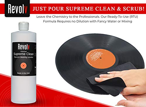 Revolv Supreme Clean Record Cleaning Fluid Solution Rolution Vinyl LP чистач за чистач на евиденција