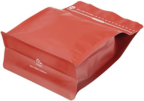 Црвена Боја Кафе Кеси Со Вентил, Висока Бариера Фолија Кафе Пакет Торбички Со Вентил За Ослободување На Воздухот, Рамен Дното &засилувач; Запечатување