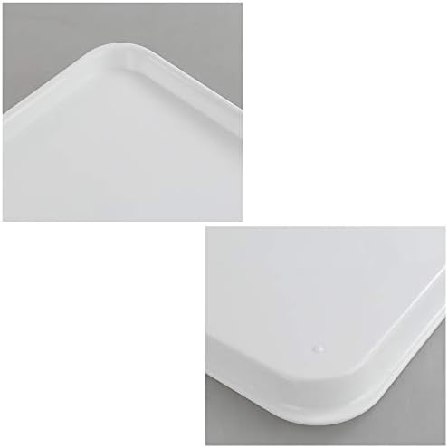 Фиоки за брза храна во Динкона, пластична послужавник за сервирање, бела, сет од 6