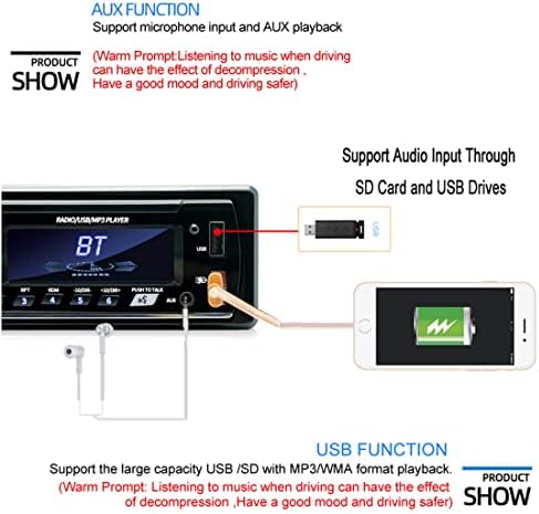 1 Din Автомобил Радио Двојна USB 12V БТ FM AUX SD ISO Порта Поддршка Далечински Управувач