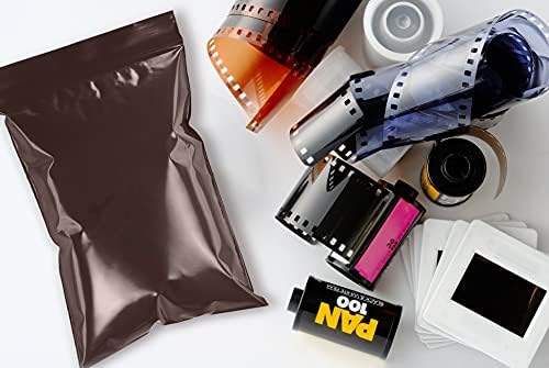 APQ кафеави килибарни поштенски торби 4 x 6, поли поштенски торби за складирање пакет од 1000, издржливи пластични кеси што можат да се ревидираат на 3 милји, поли-отпорни