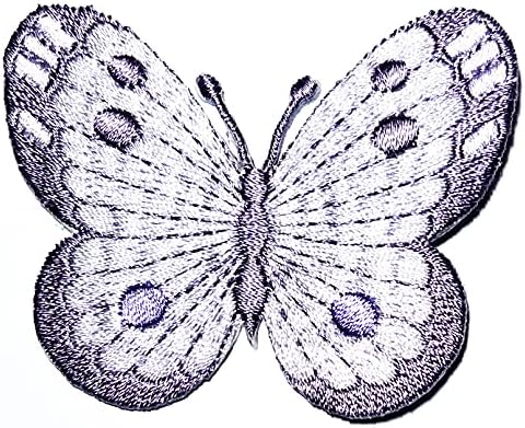 Hho patch Purple пеперутка лепенка летање пеперутка цртан филм деца везени железо на шиење на закрпи за маици фармерки ранец јакни облекуваат