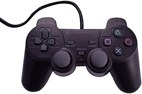 KEBILSHOP ps2 Контролер Жичен Двоен Шок Далечински Управувач За Playstation-2.