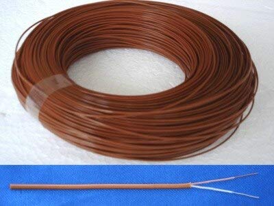 FEVAS 20m/lot T тип Teflon Thermocoupe Termocouple Mearming Cable 20.3 mm сина/кафеава термо-купела жица термопар