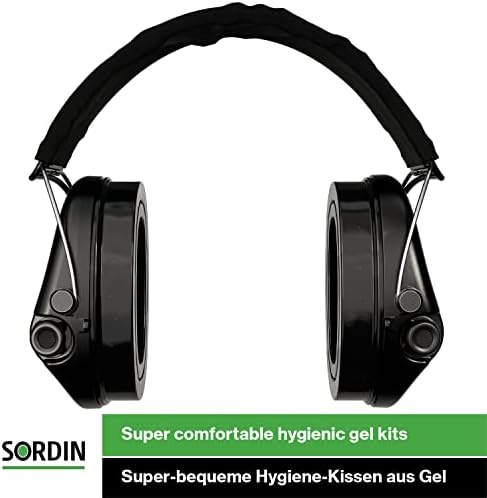 Sordin Supreme Pro -X Active Active Ear Defenders - Комплети за текстилни опсези и гел - електронски мафини за уво