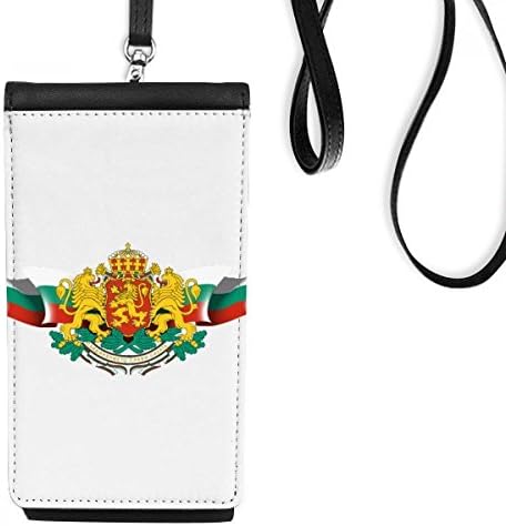 Бугарија знаме Национален амблем телефонски паричник чанта што виси мобилна торбичка црн џеб