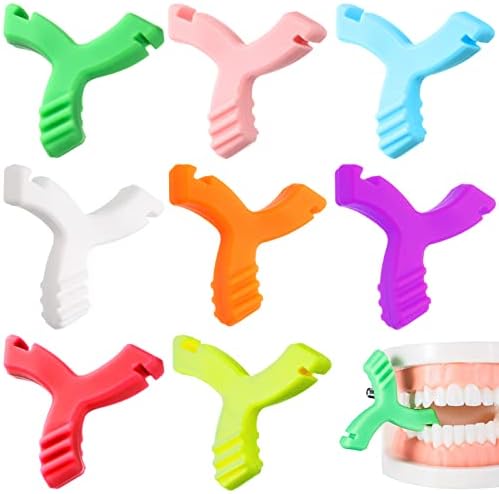 8 компјутери во облик на облик на алигнаторски џвакања шарени прилични ленти за заби заби за невидливи или метални загради порамнувачи