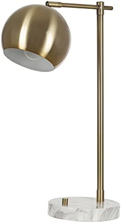 Осветлување на Каталина 23246-000 модерна ламба за прилагодување на металниот глобус со мерална метална база, 23,5 , антички месинг
