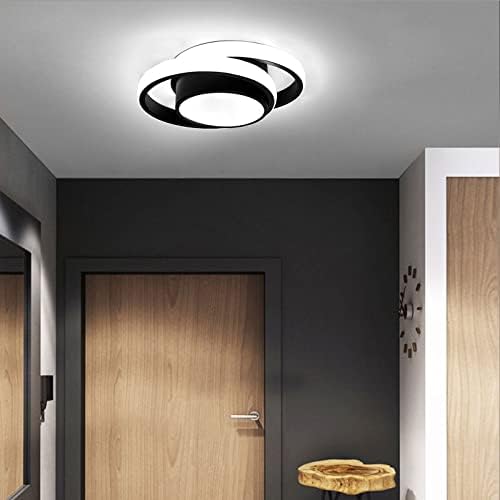 Мала модерна LED таванска светлина, 2 прстени креативни дизајн тавански ламба за осветлување во затворен простор за ходник дневна соба