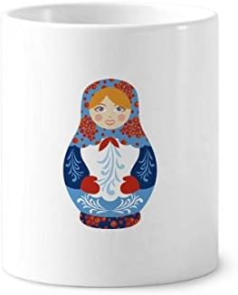 Русија симбол Руски кукли образец за четкичка за заби држач за пенкало кригла керамички штанд -молив чаша
