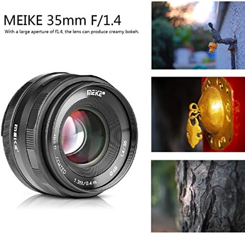 MEIKE 35mm F/1.4 Рачен Фокус Голем Отвор Леќа Компатибилен Со Fujifilm Огледало Камера Како Што Се X-T1 X-T2 X-T3
