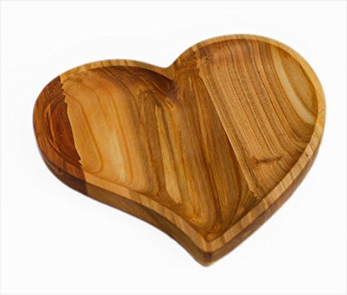 Дрвена плоча за послужавник за сервисирање - форма на срце - најдобра романтична идеја за сите што ги сакате - уникатно и рачно изработено
