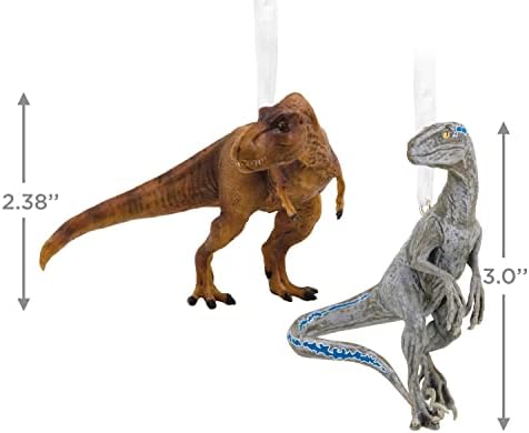 Hallmark Jurassic Park T-Rex и Blue The Velociraptor Crisonals, сет од 2