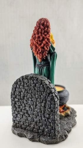 Статуи на веронезиска смола Бригидна божица на Hearth & Home Standing Stopting Sacred Flame Statutue 7 x 9,5 x 5,5
