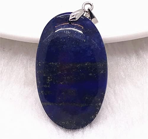 Природен кралски сино лапс лазули камен редок накит за приврзоци за лапс за жена маж Loveубов богатство лек за среќа подарок кристал 34x21x8mm