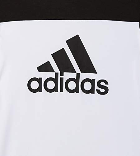 Адидас момчиња маичка опрема за тренинг мода деца млади животни стил бело/црно