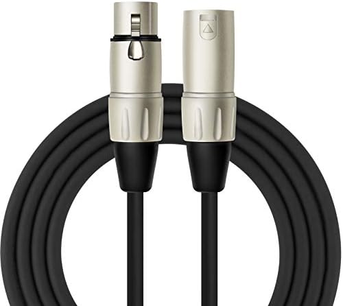 Kirlin Cable MP -280-10/BK - 10 стапки - XLR до XLR микрофон кабел црна ПВЦ јакна