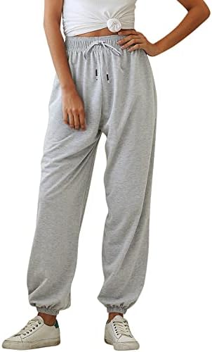 GXFGZZRS женски летни високи половини со џемпери атлетски тренингот џогери панталони дневни панталони со џеб