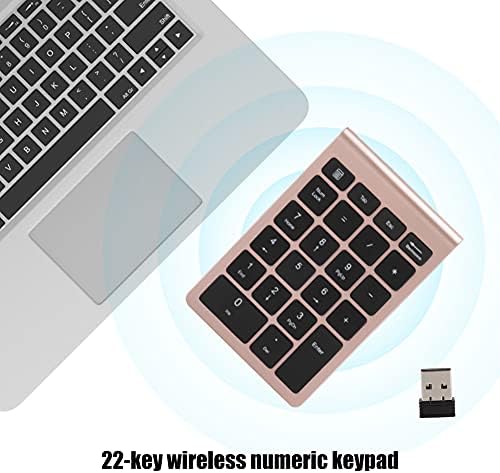 Sanpyl Безжични Број Влошки, 22 Копчиња Преносни USB 2.4 G Bluetooth Нумеричка Тастатура Со Приемник, Финансиско Сметководство Тастатура