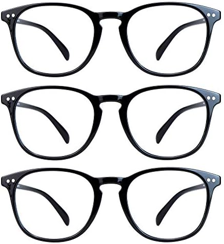 Ламбаа Сина Светлина Блокирање Очила 3 Пакет Квадратна Рамка Компјутерски Игри Читање Очила Мажи Жени Против Замор На Очите