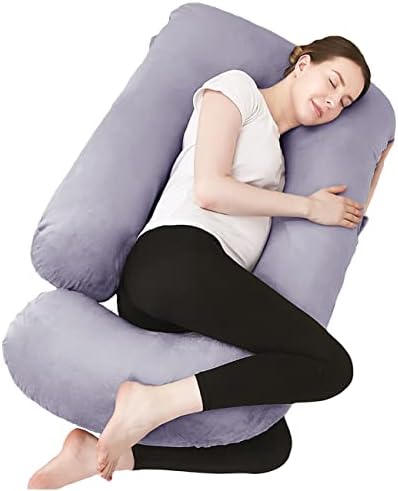Перници за бременост во Инморедо за спиење, 57 g целосна облик на тело перница за бремени жени, мека и практична перница за грб, отстранлив капак за породилна перница,