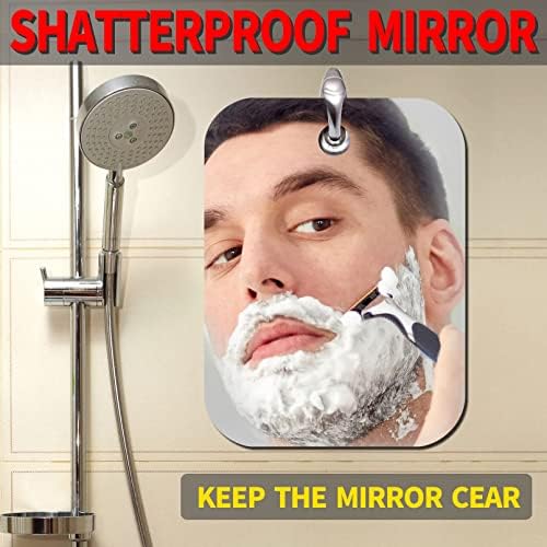 2 Пакет Огледало За Туширање Без Магла За Бричење ,Рачно Огледало За Бања За Мажи и Жени Нераскинливи Преносни Огледала За Патување