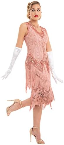 Protectionенски фустани за женски фустани се продолжеат со бисер фустан V вратот од 1920 -тите години на фустанот деко, одлично