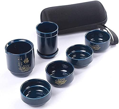 Lianxiao - преносен еден тенџере четири чаши чајник чајник керамички патување мал сад чај кунг фу чај сет -стил 3