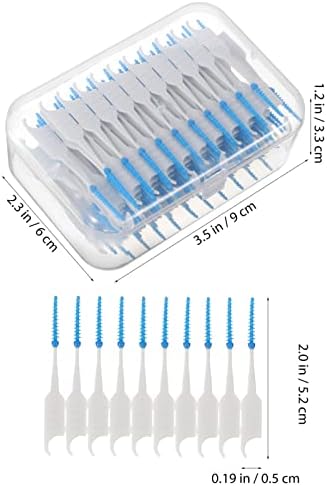 Исцели 400 парчиња интердтални четки за заби за заби заби заби за заби со двојна употреба за чистење на заби за заби со двојна употреба
