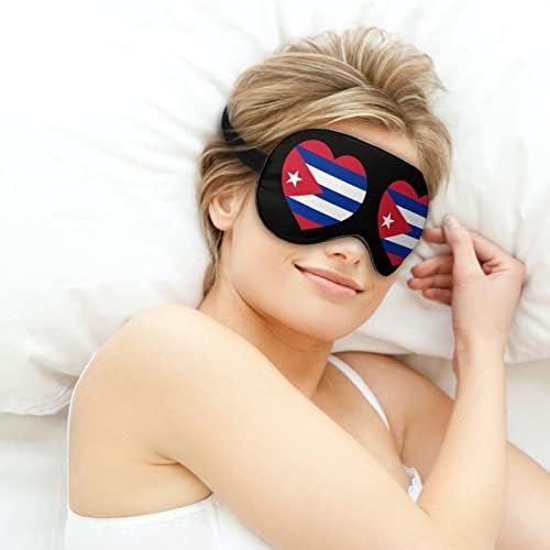 Loveубовта Куба срце маска за очи за спиење за затемнување ноќно слепило со прилагодлива лента за мажи жени кои патуваат јога дремки