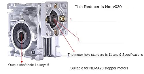 Давиту Еднонасочна Струја Мотор-NMRV030 црв опрема редуктор намалување сооднос 5: 1 до 80:1 влез 11mm вратило за 23 Степер Мотор -:
