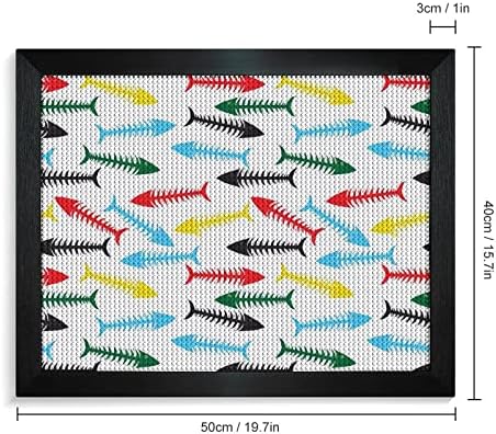 Комплети за сликање во боја на риба, слика за слика 5D DIY целосна вежба Rhinestone Arts Wallид декор за возрасни Блеквуд 50 * 40см