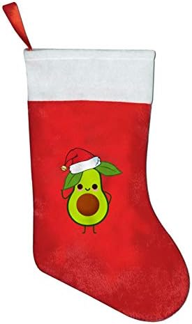 Корпда Божиќна капа симпатична авокадо Божиќно порибување персонализирани Божиќни чорапи класични декорации за порибување на празници за семејни